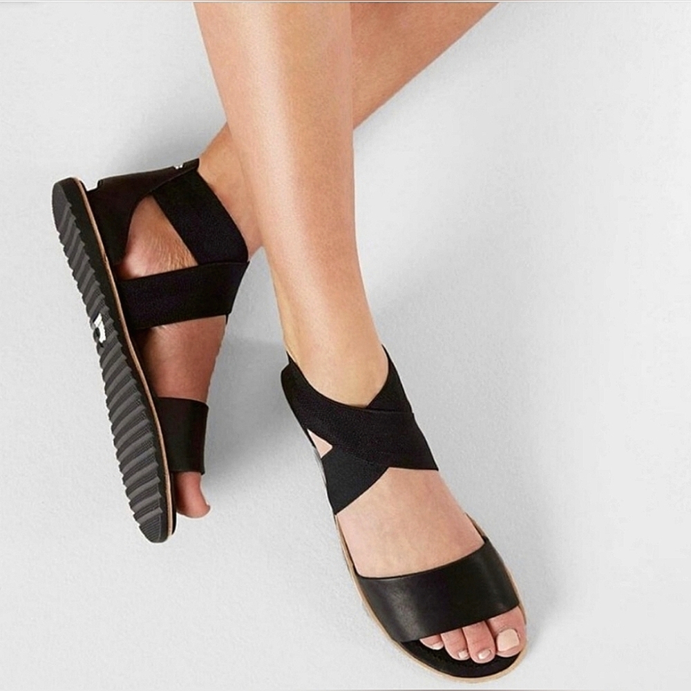 SOREL Ella Criss-Cross Strappy Sandals US 7